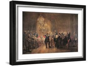 The Flute Concert, 1852-Adolph Friedrich Erdmann von Menzel-Framed Giclee Print