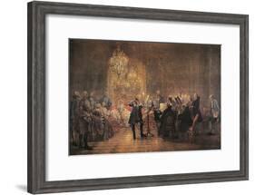 The Flute Concert, 1852-Adolph Friedrich Erdmann von Menzel-Framed Giclee Print