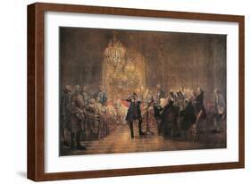 The Flute Concert, 1852-Adolph Friedrich Erdmann von Menzel-Framed Giclee Print