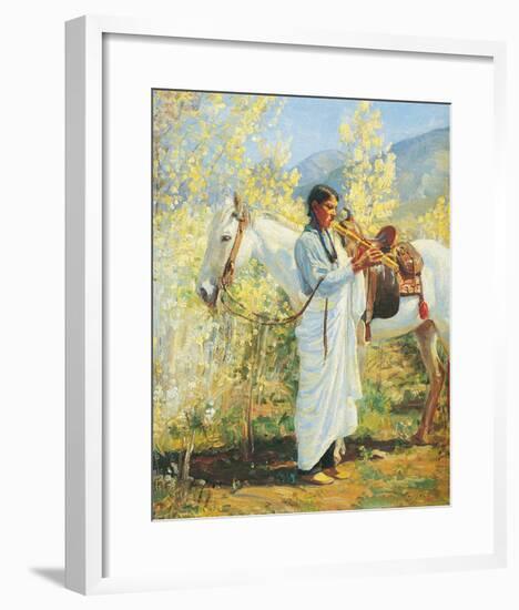 The Flute Player-Bert Phillips-Framed Art Print