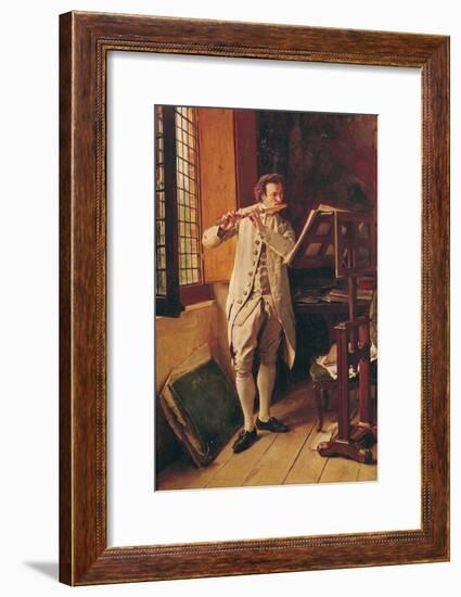 The Flute Player-Jean-Louis Ernest Meissonier-Framed Giclee Print