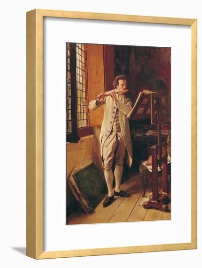 The Flute Player-Jean-Louis Ernest Meissonier-Framed Giclee Print