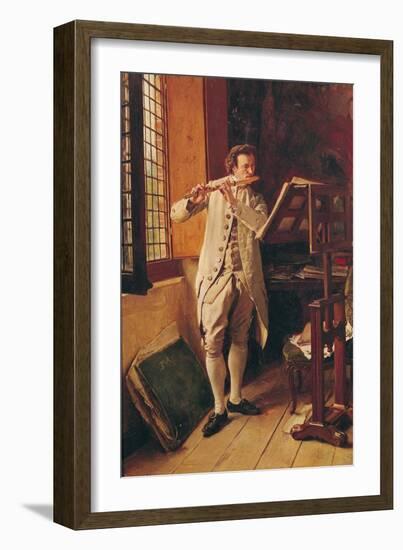 The Flute Player-Jean-Louis Ernest Meissonier-Framed Giclee Print