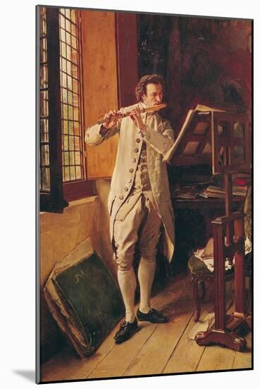 The Flute Player-Jean-Louis Ernest Meissonier-Mounted Giclee Print