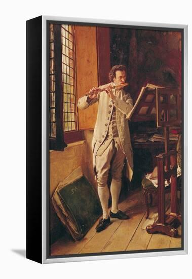 The Flute Player-Jean-Louis Ernest Meissonier-Framed Premier Image Canvas