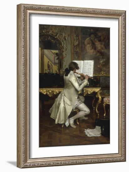 The Flute Player-Charles Bargue-Framed Giclee Print