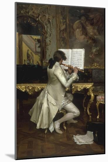 The Flute Player-Charles Bargue-Mounted Giclee Print