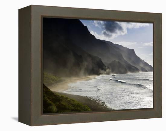 The Fluted Ridges of the Na Pali Coast on the North Shore of Kauai, Hawaii No.2-Sergio Ballivian-Framed Premier Image Canvas