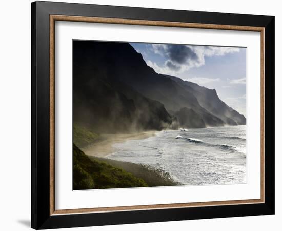 The Fluted Ridges of the Na Pali Coast on the North Shore of Kauai, Hawaii No.2-Sergio Ballivian-Framed Photographic Print