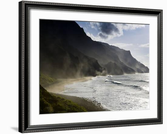 The Fluted Ridges of the Na Pali Coast on the North Shore of Kauai, Hawaii No.2-Sergio Ballivian-Framed Photographic Print