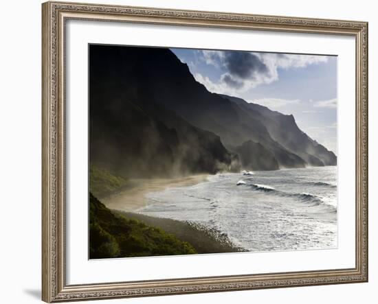 The Fluted Ridges of the Na Pali Coast on the North Shore of Kauai, Hawaii No.2-Sergio Ballivian-Framed Photographic Print