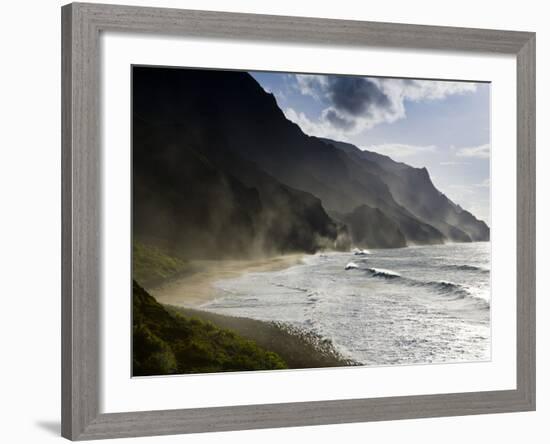 The Fluted Ridges of the Na Pali Coast on the North Shore of Kauai, Hawaii No.2-Sergio Ballivian-Framed Photographic Print