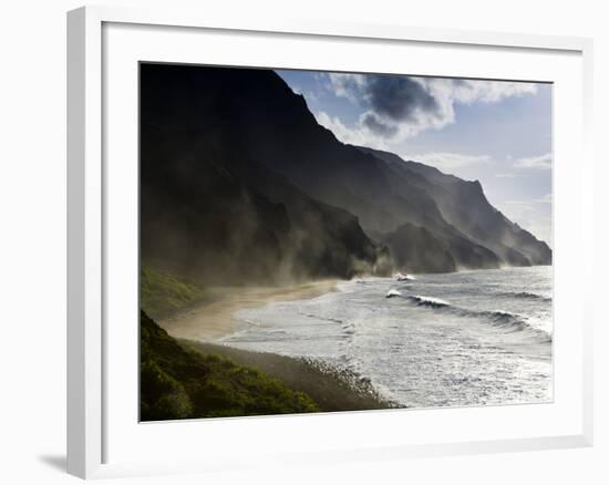 The Fluted Ridges of the Na Pali Coast on the North Shore of Kauai, Hawaii No.2-Sergio Ballivian-Framed Photographic Print