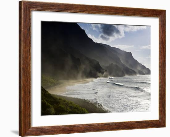 The Fluted Ridges of the Na Pali Coast on the North Shore of Kauai, Hawaii No.2-Sergio Ballivian-Framed Photographic Print