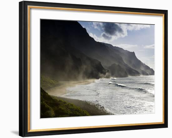The Fluted Ridges of the Na Pali Coast on the North Shore of Kauai, Hawaii No.2-Sergio Ballivian-Framed Photographic Print
