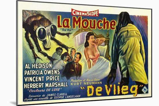 The Fly, Belgian Movie Poster, 1958-null-Mounted Art Print