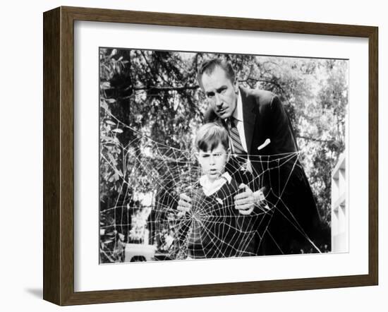 The Fly, Charles Herbert, Vincent Price, 1958, Spider Web-null-Framed Photo