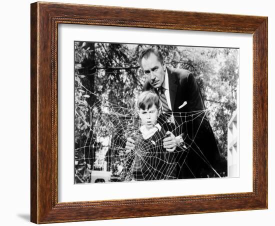 The Fly, Charles Herbert, Vincent Price, 1958, Spider Web-null-Framed Photo