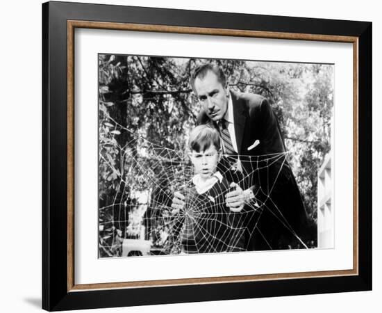 The Fly, Charles Herbert, Vincent Price, 1958, Spider Web-null-Framed Photo