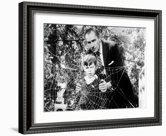 The Fly, Charles Herbert, Vincent Price, 1958, Spider Web-null-Framed Photo