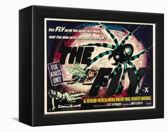 The Fly, UK Movie Poster, 1958-null-Framed Stretched Canvas