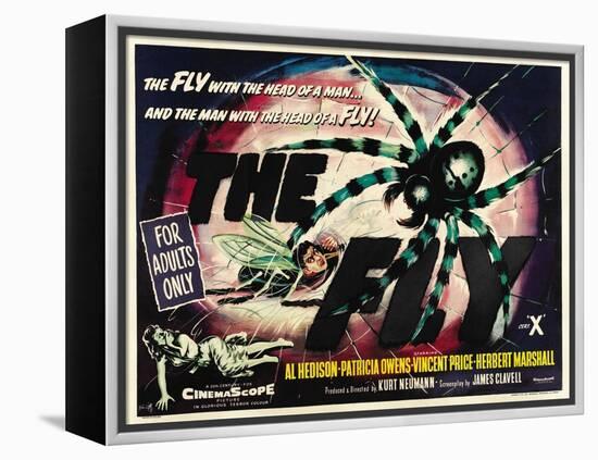 The Fly, UK Movie Poster, 1958-null-Framed Stretched Canvas