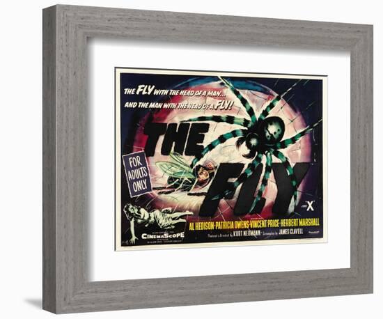 The Fly, UK Movie Poster, 1958-null-Framed Premium Giclee Print