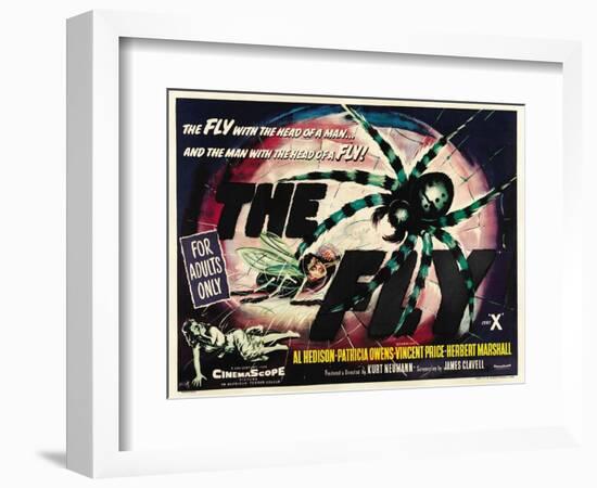 The Fly, UK Movie Poster, 1958-null-Framed Premium Giclee Print