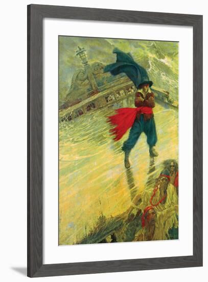 The Flying Dutchman-Howard Pyle-Framed Premium Giclee Print