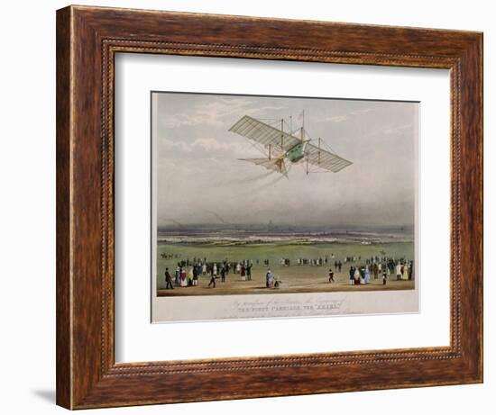 The Flying Machine, the "Ariel," from Designs Prepared by W.S. Henson in 1842-null-Framed Giclee Print