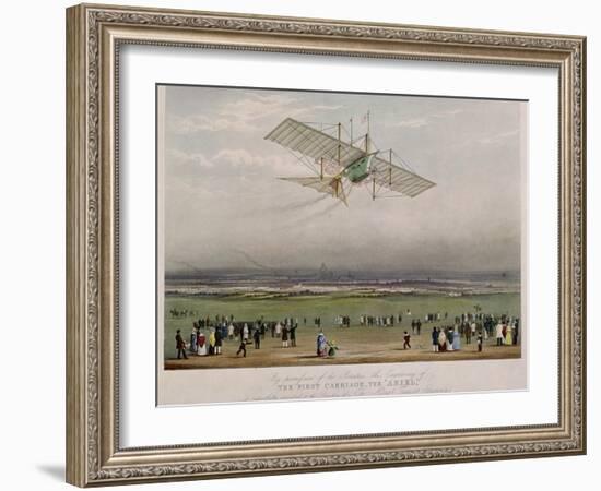 The Flying Machine, the "Ariel," from Designs Prepared by W.S. Henson in 1842-null-Framed Giclee Print