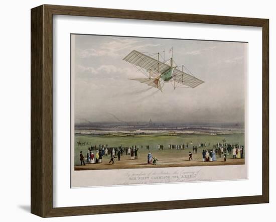 The Flying Machine, the "Ariel," from Designs Prepared by W.S. Henson in 1842-null-Framed Giclee Print