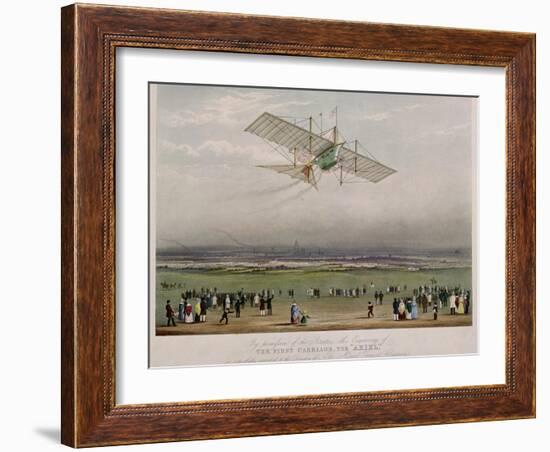 The Flying Machine, the "Ariel," from Designs Prepared by W.S. Henson in 1842-null-Framed Giclee Print