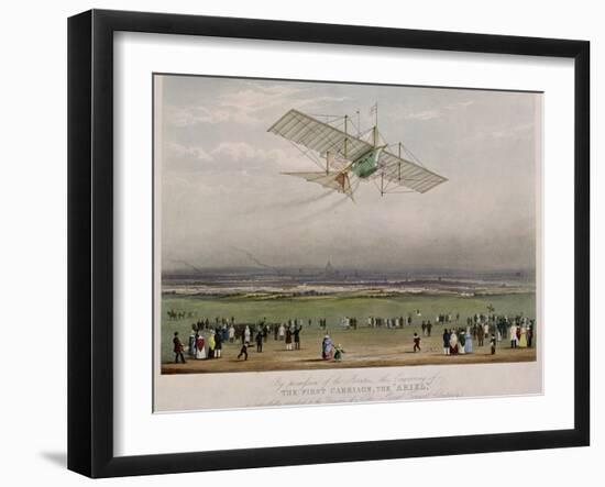 The Flying Machine, the "Ariel," from Designs Prepared by W.S. Henson in 1842-null-Framed Giclee Print