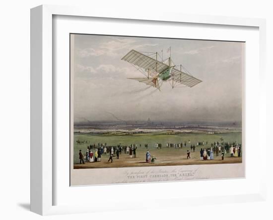 The Flying Machine, the "Ariel," from Designs Prepared by W.S. Henson in 1842-null-Framed Giclee Print