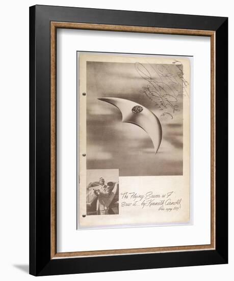 The Flying Saucer as I Saw It-null-Framed Art Print