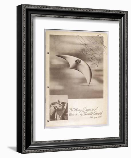 The Flying Saucer as I Saw It-null-Framed Art Print