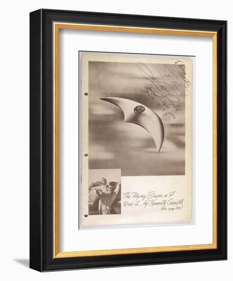 The Flying Saucer as I Saw It-null-Framed Art Print