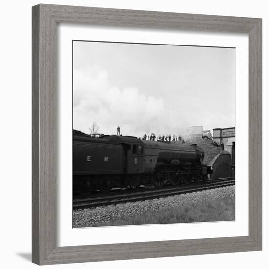 The Flying Scotsman Passing under a Bridge at Speed, Near Selby, North Yorkshire, 1968-Michael Walters-Framed Photographic Print