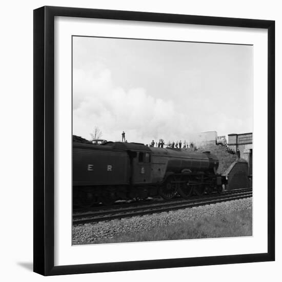 The Flying Scotsman Passing under a Bridge at Speed, Near Selby, North Yorkshire, 1968-Michael Walters-Framed Photographic Print