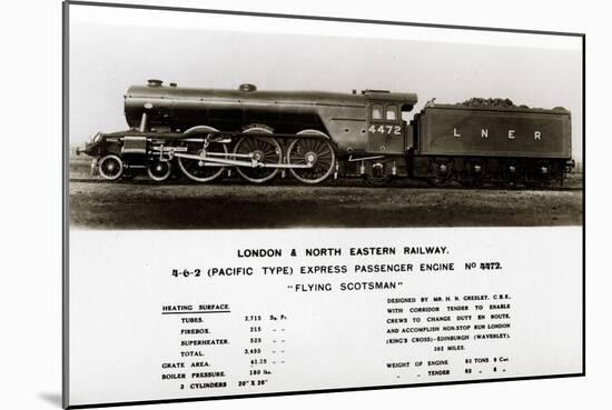 The 'Flying Scotsman' Steam Locomotive, 20th Century-null-Mounted Giclee Print
