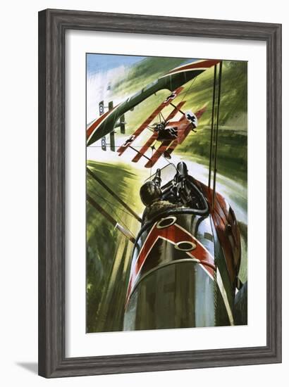 The Fokker Dr. 1 -- the Red Baron-Wilf Hardy-Framed Giclee Print