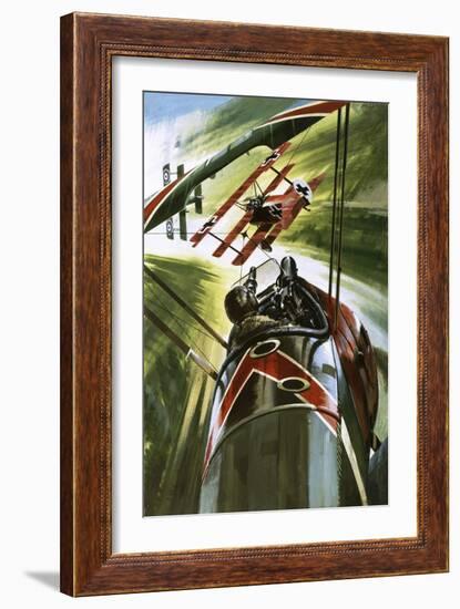 The Fokker Dr. 1 -- the Red Baron-Wilf Hardy-Framed Giclee Print