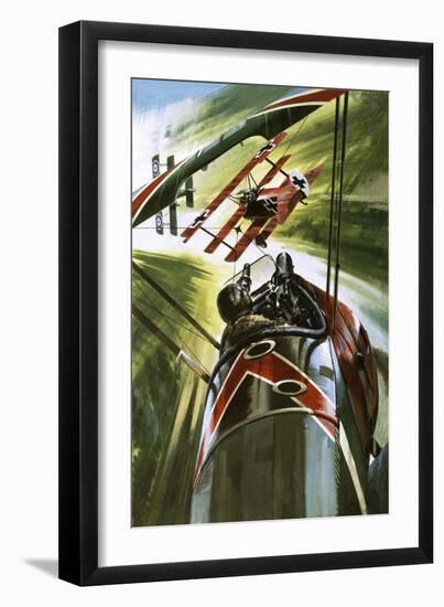 The Fokker Dr. 1 -- the Red Baron-Wilf Hardy-Framed Giclee Print