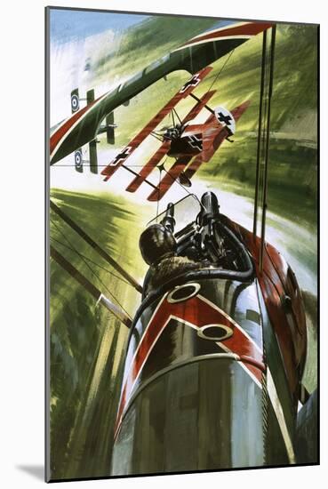 The Fokker Dr. 1 -- the Red Baron-Wilf Hardy-Mounted Giclee Print