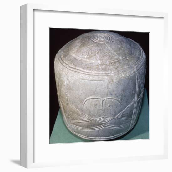 The Folkton Drums, found in East Yorkshire, England, Late Neolithic period, 2600-2000 BC-Unknown-Framed Giclee Print