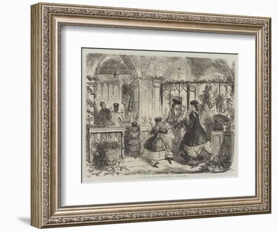 The Font and the Flowers-John Leech-Framed Giclee Print