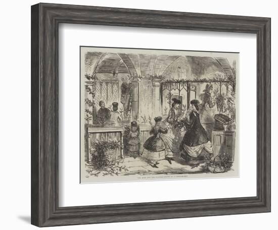 The Font and the Flowers-John Leech-Framed Giclee Print