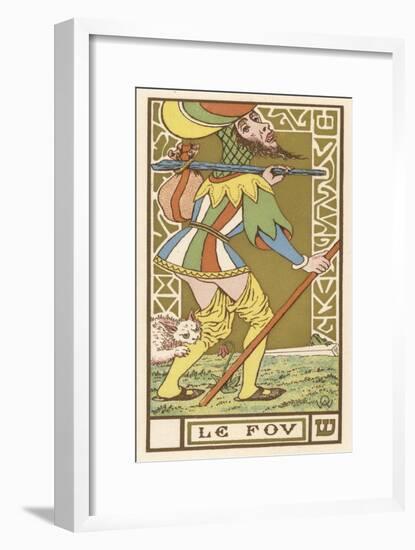 The Fool Depicted on a Tarot Card-null-Framed Art Print