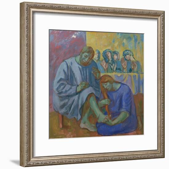 The Footwashing, 1990-Hans Feibusch-Framed Premium Giclee Print